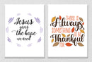 Jesus Inspiring Quote wall Art, Set Of 2