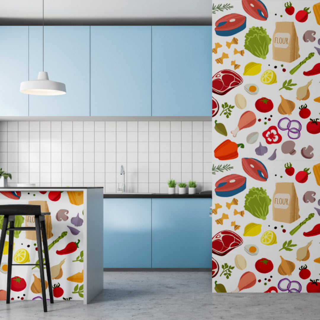 Fruits And Veg Vector Customize Wallpaper