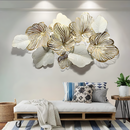 Big Golden Leaves Metal Wall Art