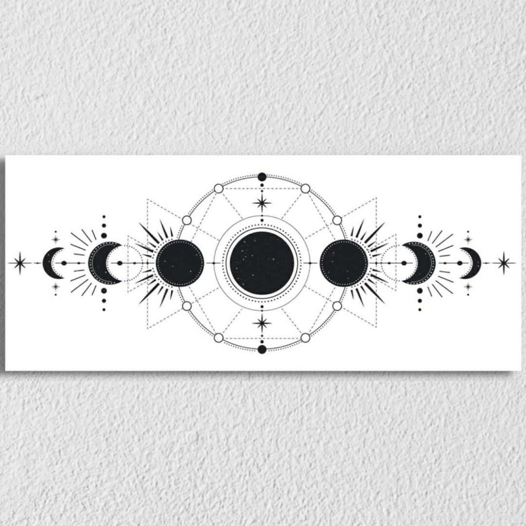 Black And White Moon Phases