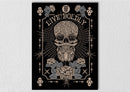 Live Boldly Skeleton Art