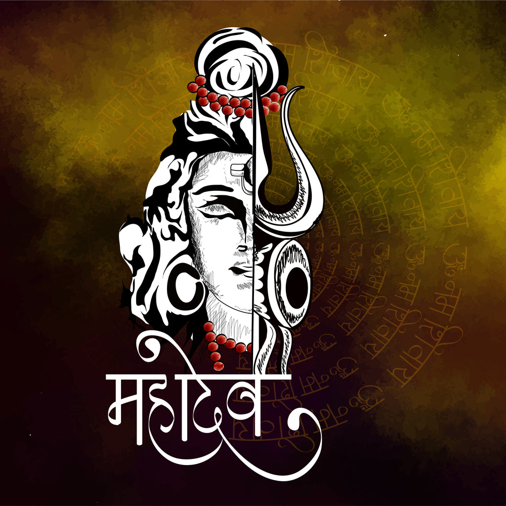 Mahadev Art Self Adhesive Sticker Poster – Myindianthings