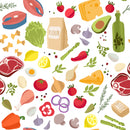 Fruits And Veg Vector Customize Wallpaper