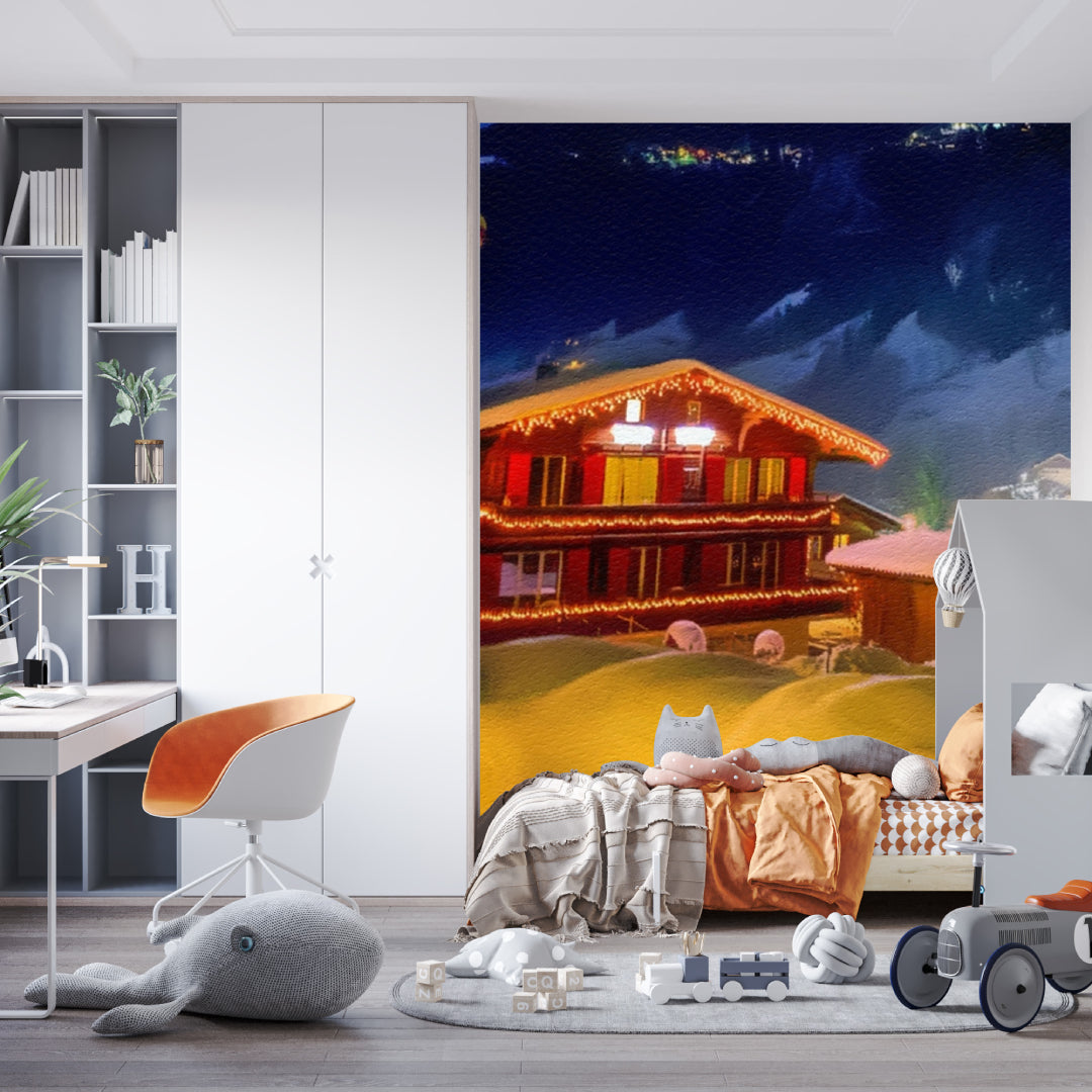Kids Play House Wallpaper