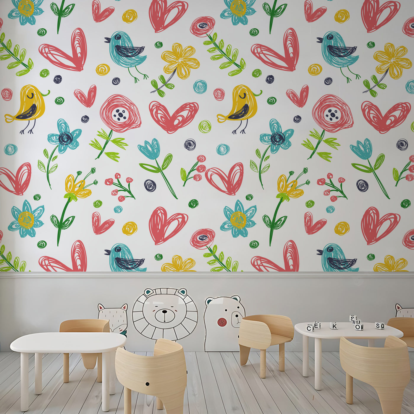 Doodle Seamless School Wallpaper