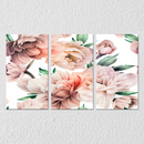 Big Flower Art, Set Of 3