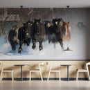 Diamond Horse Painting Framed Wallpaper