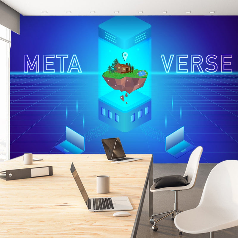 Meta Verse Blue Wallpaper