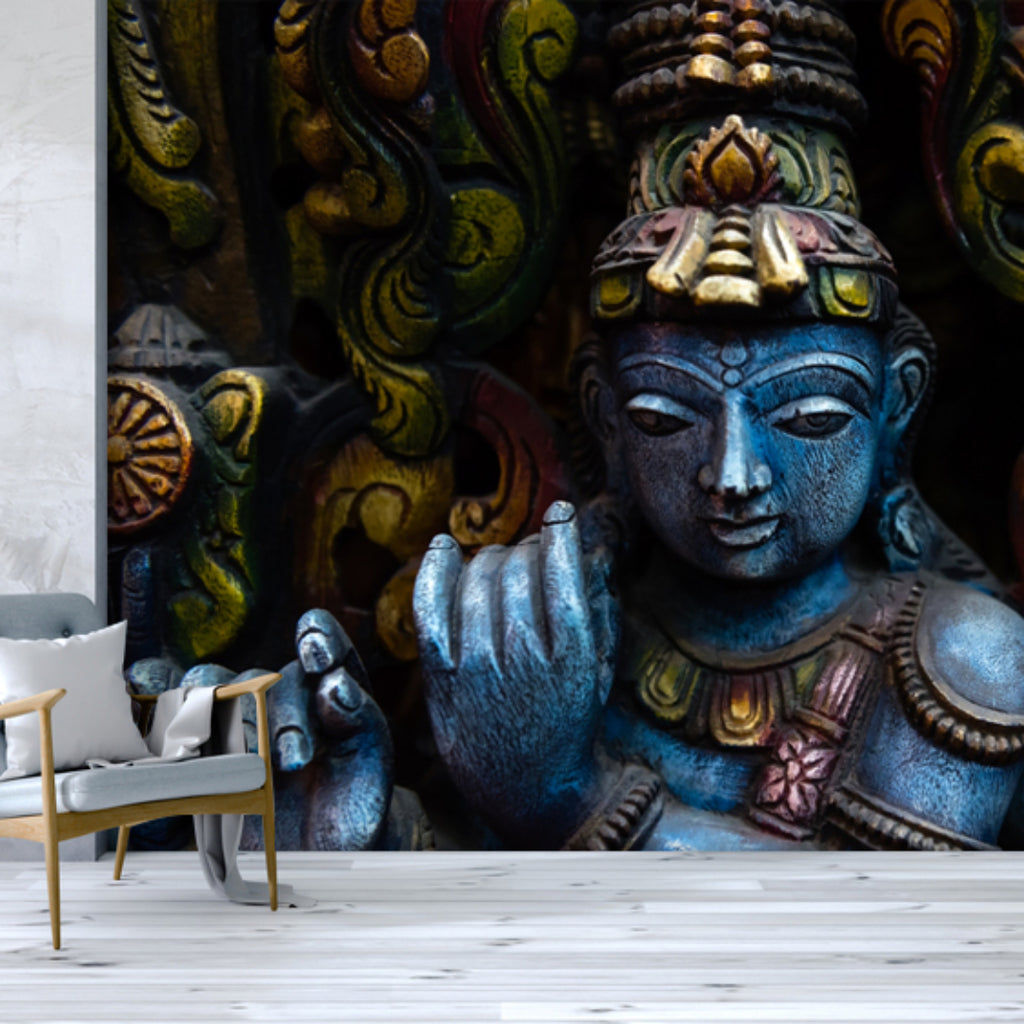 Blissful Krishna Wallpaper – Myindianthings