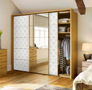 White With Golden 3D Design Self Adhesive Sticker For Wardrobe