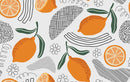Orange Fruit Art Self Adhesive Sticker For Refrigerator