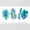 Light Green Foliage Wall Art, Set Of 3