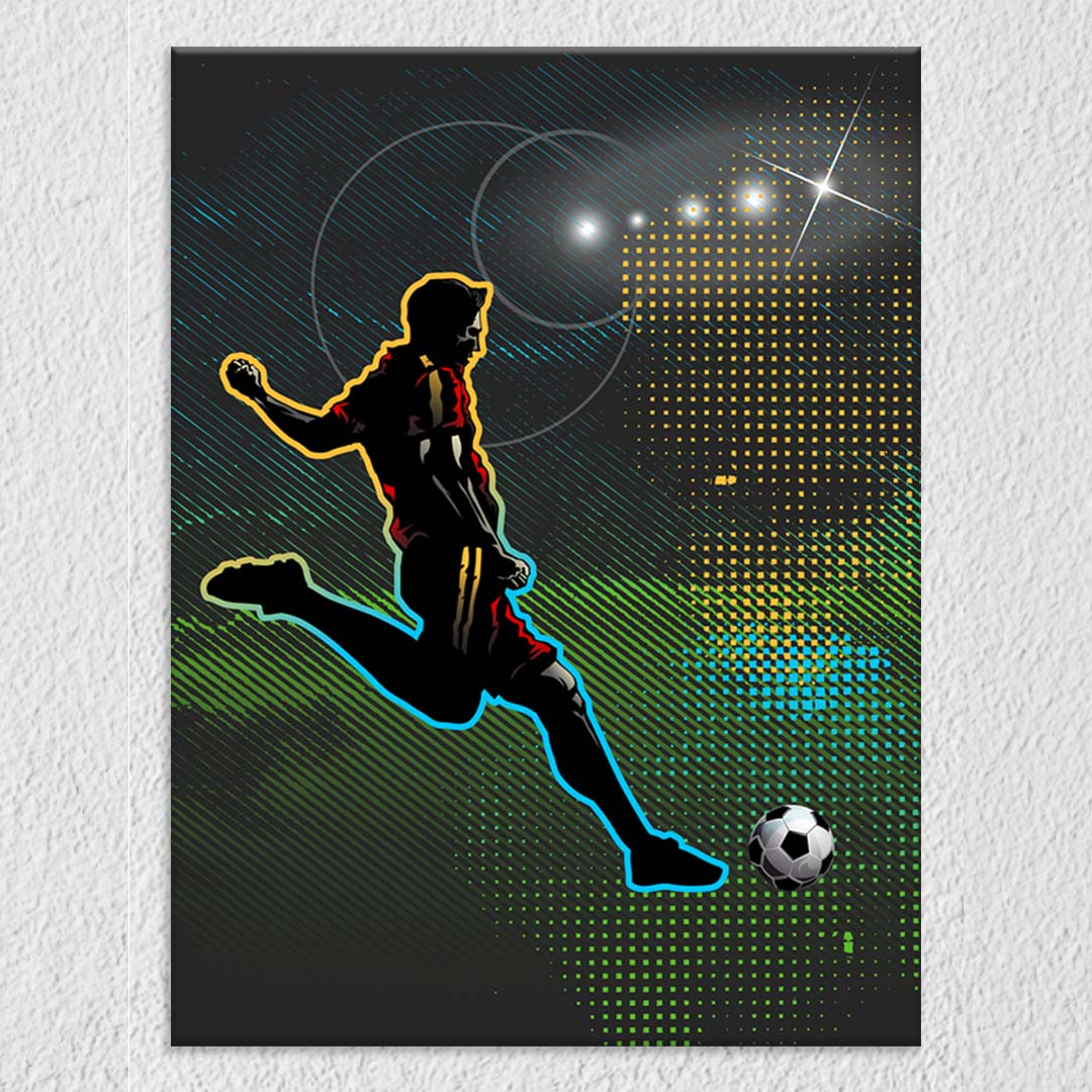 Football Kicks Ball Art