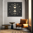 Black Beige Moon Phases