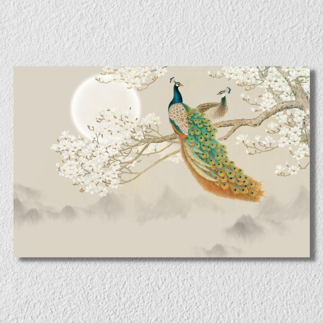 Peacock Moon Landscape