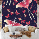 Red Butterfly Blue Wallpaper