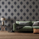 Adhya Damask Pattern Wallpaper