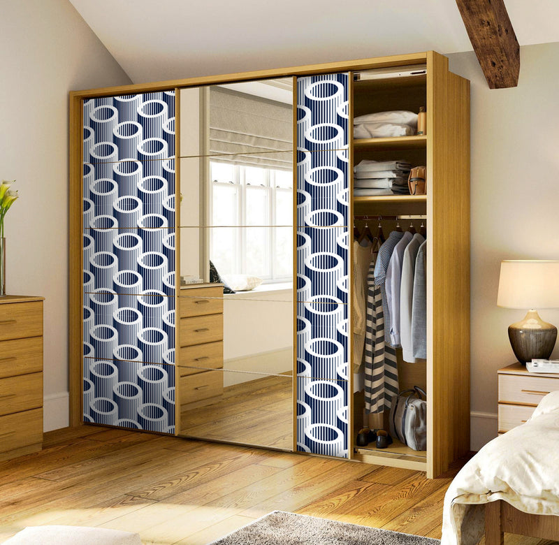 Hollow pipes 3D Self Adhesive Sticker For Wardrobe