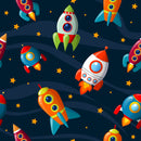 Spaceship Nursery School Wallpaper