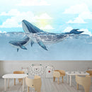 Whale Vinyl School Wallpaper