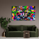 Colourful Angry Cat