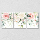 White red rose Set of 3