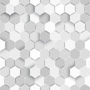 White 3D Hexagonal Self Adhesive Sticker For Refrigerator