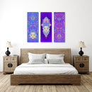 Multicolour Psychedelic Buddha Face, Set Of 3