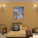 Night Snowfall Scenery