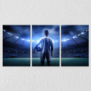 Footballer Blue Stadium, Set Of 3