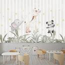 Panda Cartoon Nursery Wallpaper
