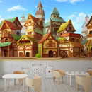 Cottage Illustration Nursery Wallpaper