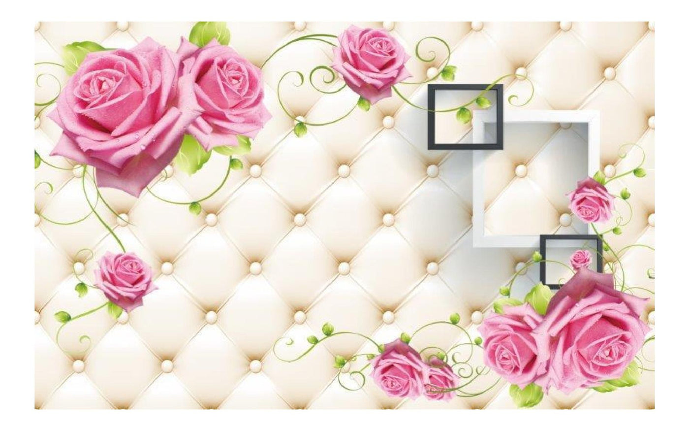 Pink Rose Frame Wallpaper