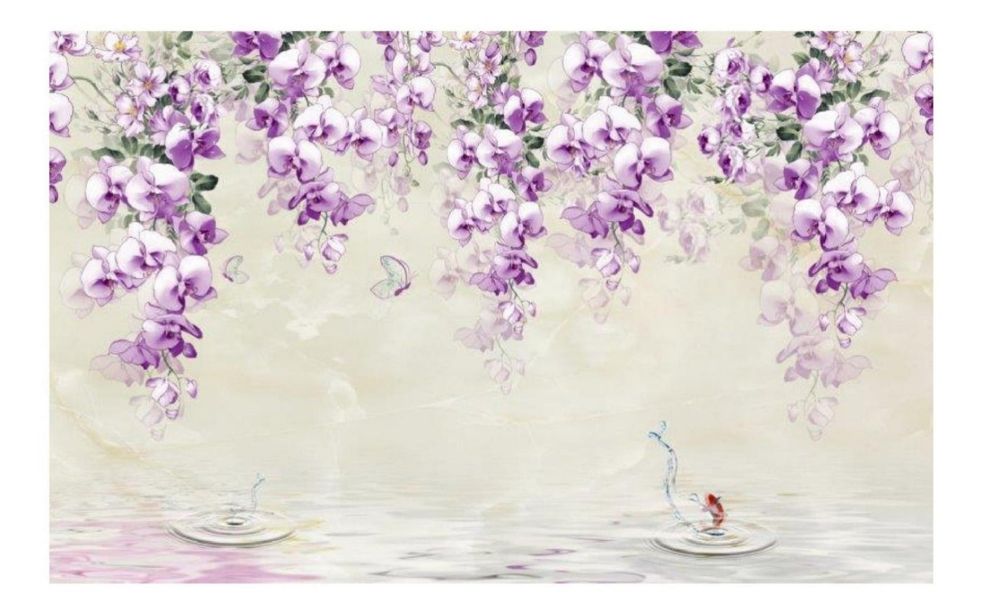 Purple Flower Reflection Wallpaper