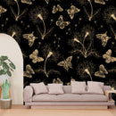 Yellow Butterfly Dark Wallpaper