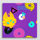 Purple Cat Canvas