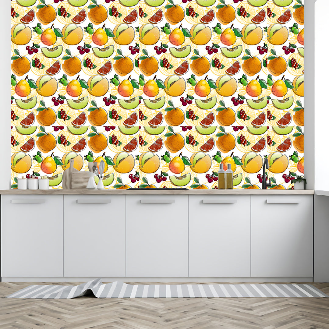 Orange And Fruits Customize Wallpaper