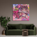 Pink Girl Cat Canvas