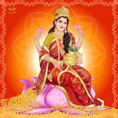 Laxmi In Red Saree Self Adhesive Sticker Poster