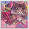 Pink Girl Cat Canvas