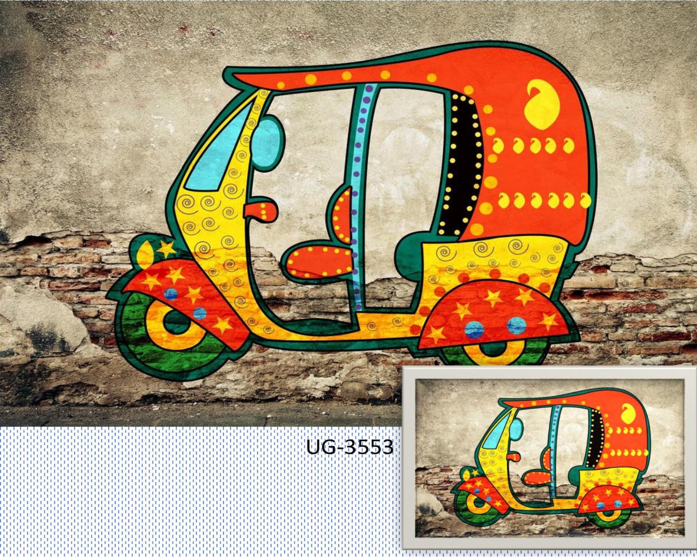 Colorful Autorickshaw Art
