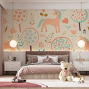 Orange Horse Kids Wallpaper