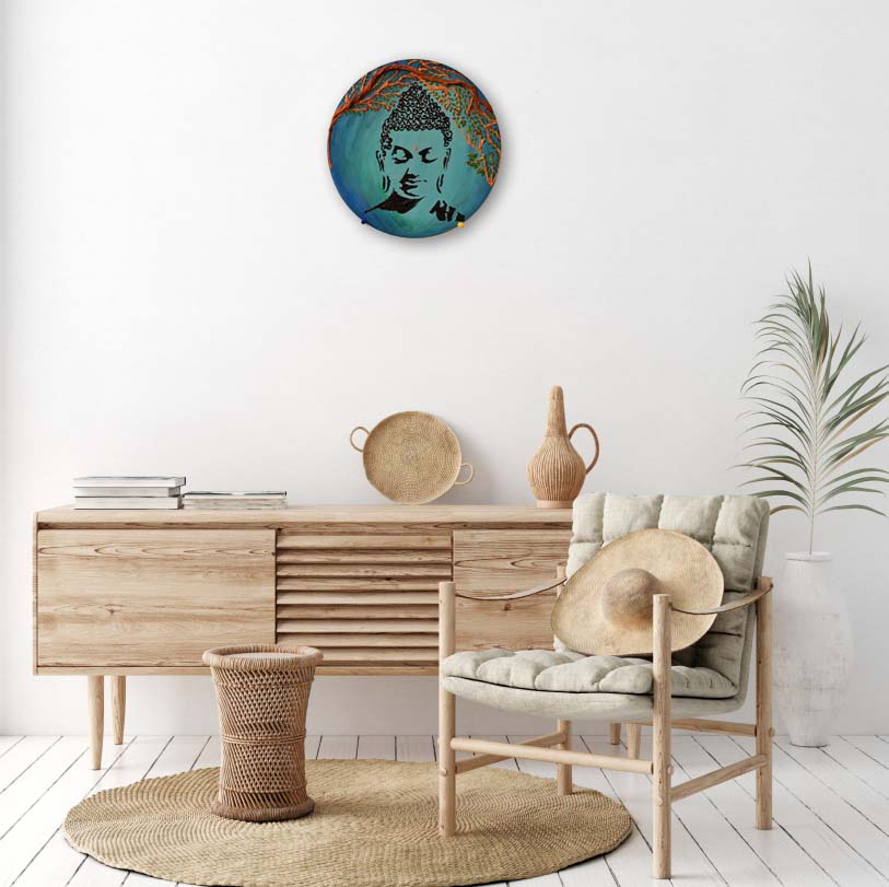 Hand Painted Buddha Wall Plate