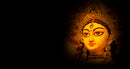 Beautiful Durga Face Art Self Adhesive Sticker Poster