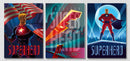 Superhero Wall Poster, Set Of 3