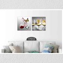 Yellow Red Wine Art, Set Of 2