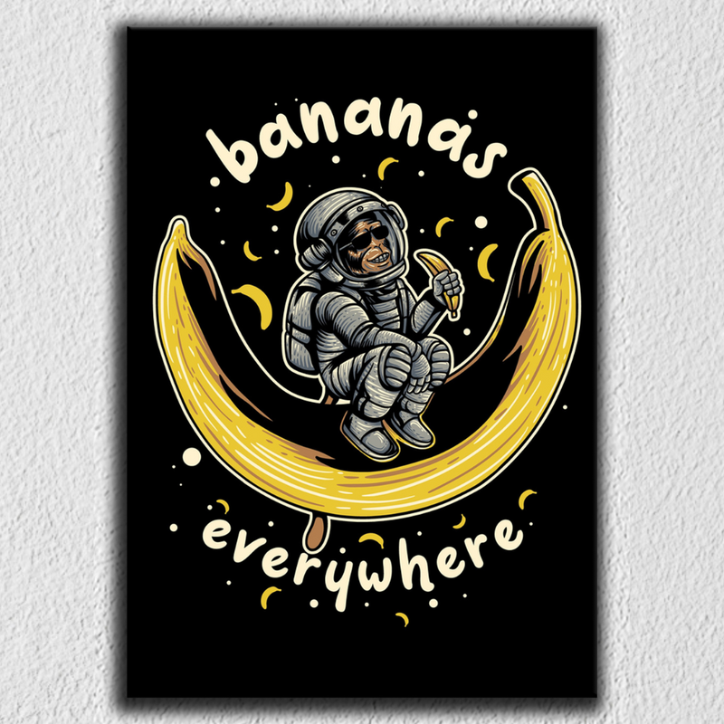 Bananas Everywhere Monkey Art