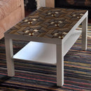 Brown 3D Flower Art Self Adhesive Sticker For Table