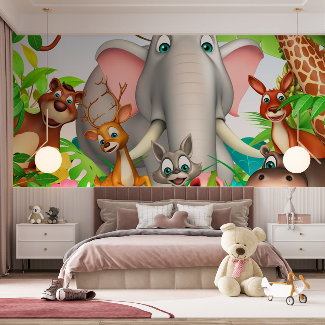 Elephant forest jungle wall