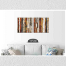 Brown Vertical Abstract Art, Set Of 2